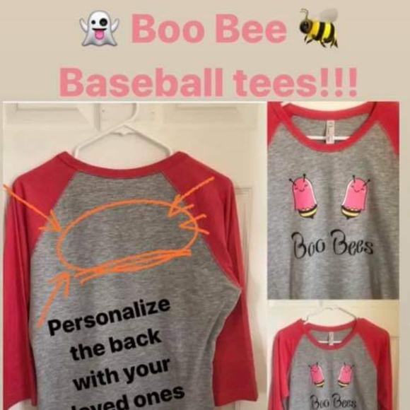 Breast cancer BOO BEES BASEBALL tee, pink, cancer, - Picture 2 of 3